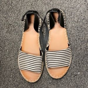 Black and white sandal